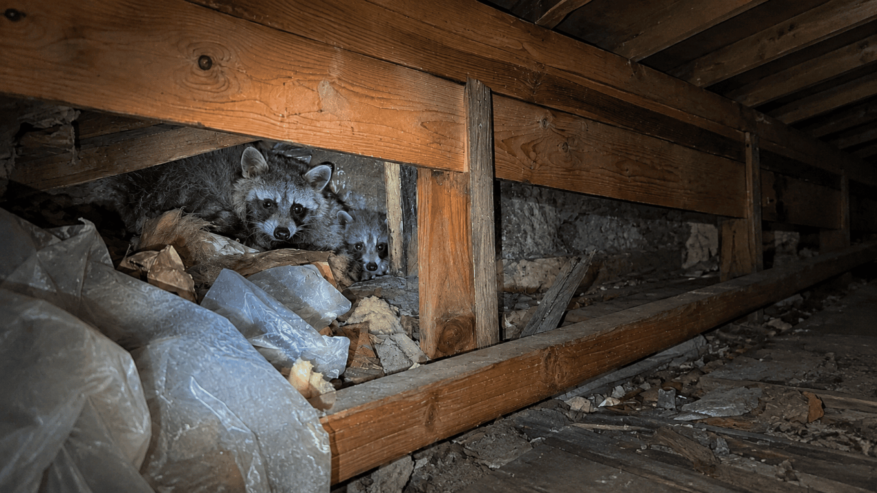 群馬県で実施したアライグマ駆除と住宅への侵入口封鎖作業
