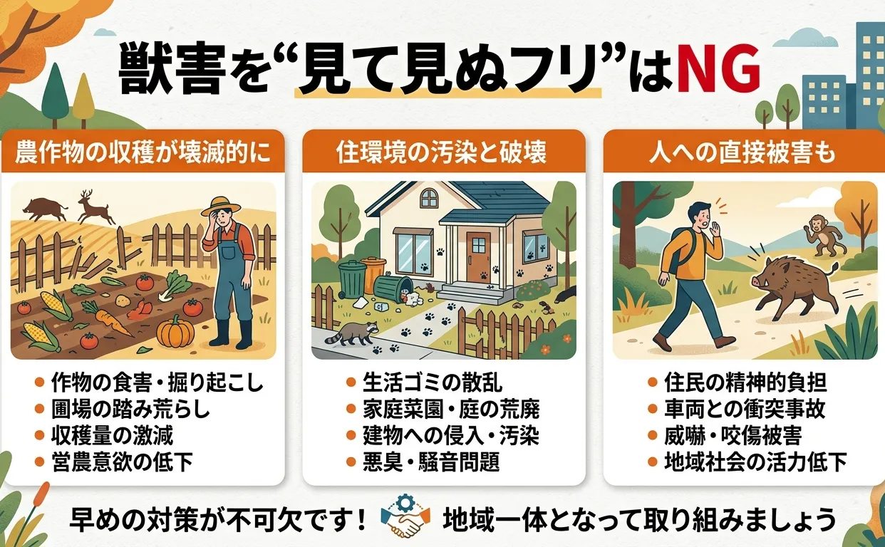 獣害は他人事じゃありません！今すぐできる被害対策をプロが解説します。